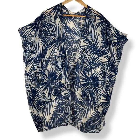 Kaleidoscope Accessories Sweaters - Kaleidoscope Tropical Leaf Cardigan Womens One Size Lightweight Resort Viscose